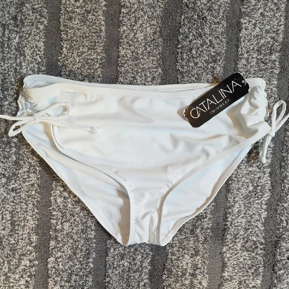 Catalina Women's White Bikini Bottom - Picture 1 of 1